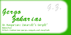 gergo zakarias business card